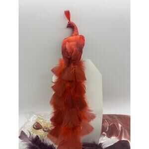 New Set of 3 vintage feathered 16 inch “peacocks” for holiday decor or crafts